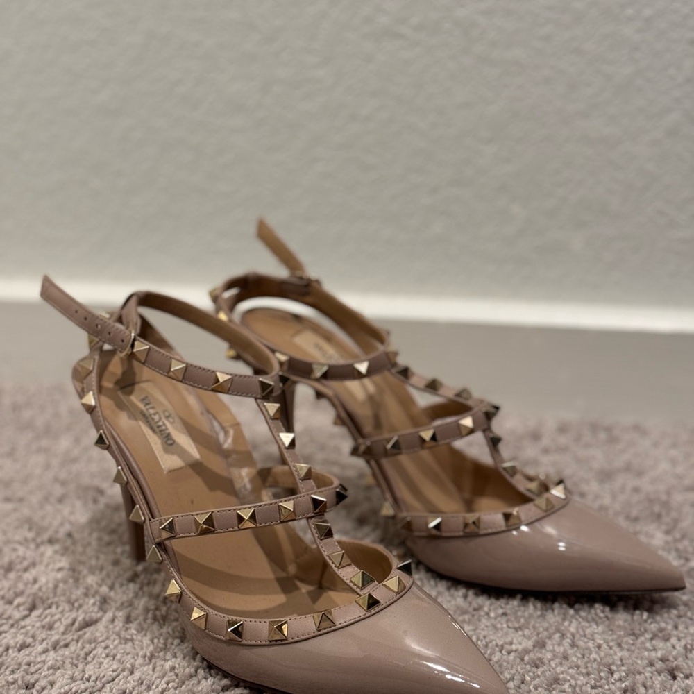 Valentino Rockstud T-Strap Pointed Toe
Pump (Women)